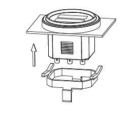 Securing the tach hour meter with two screws - waterproof RPM hour meter mounting method.