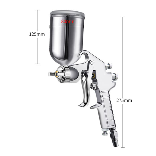 Gravity Feed Air Spray Gun, 400ml, 2.0/2.5/3.0mm | Tool.com