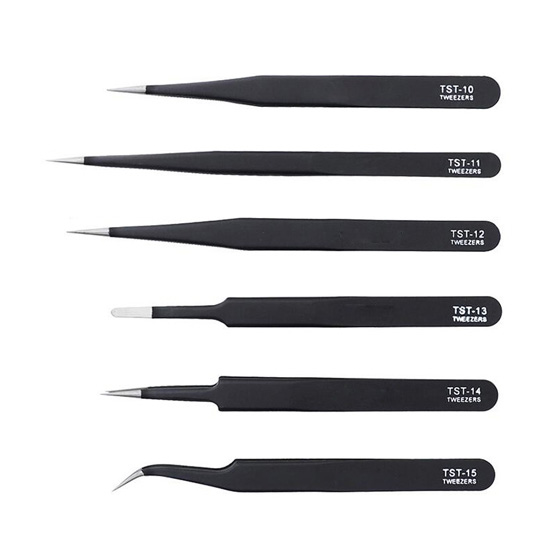 6PCS ESD Precision Tweezers Set for Electronics | Tool.com