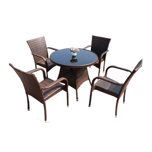 5 Piece Wicker Dining Table and Chairs | Tool.com