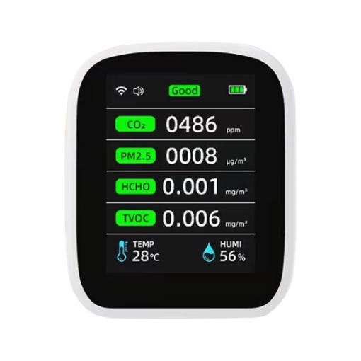 Smart Air Quality Monitor, CO2/HCHO/TVOC/PM2.5/PM1.0/PM10