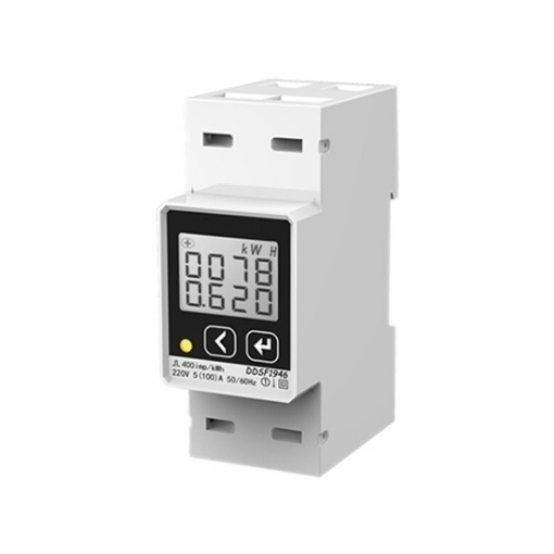 Single Phase DIN Rail Digital Energy Meter, LCD Display