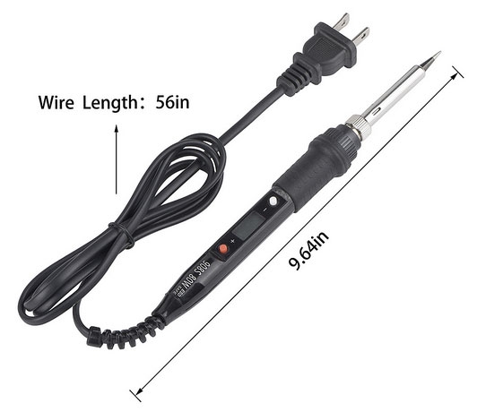 80W digital soldering iron dimension