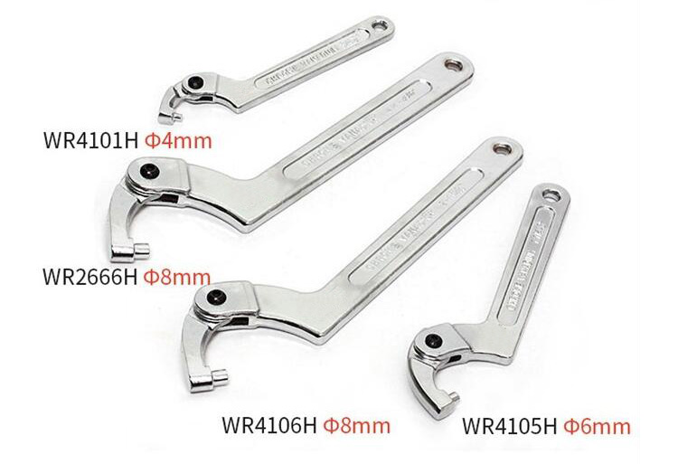 Adjustable Hook Spanner Wrench : Pin Type