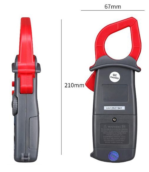 Clamp meter for electricians size