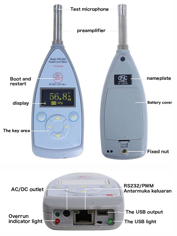 Decibel sound level meter detail