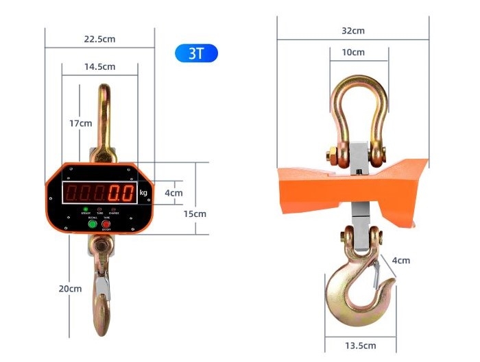 Digital crane scale dimension