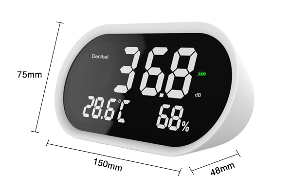 Digital decibel level meter size