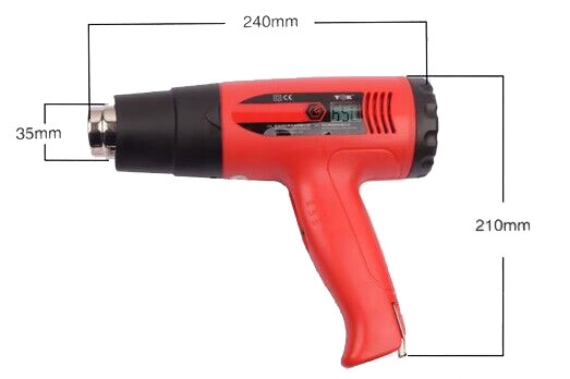 Heat gun dimension