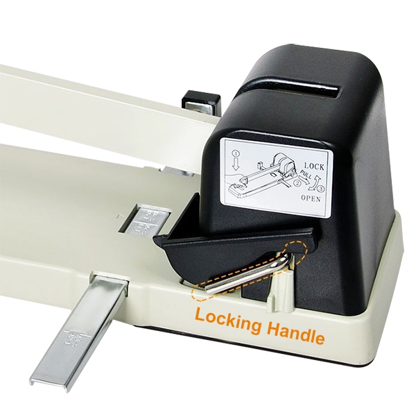 Heavy-duty 2-hole paper puncher details