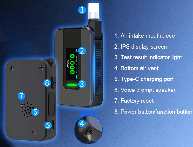 High-accuracy breathalyzer for car details 2