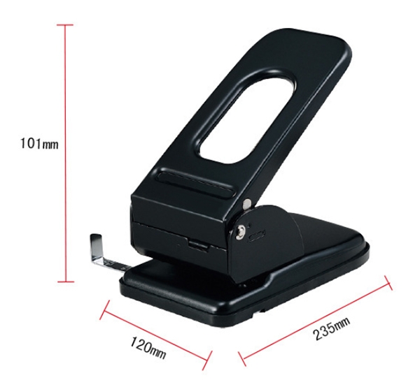 Metal 2-hole paper punch 70 sheets dimensions