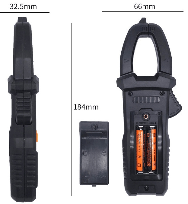 Mini clamp meter size