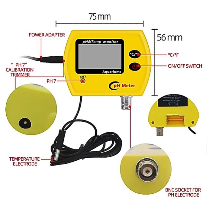 pH meter for fish tank size