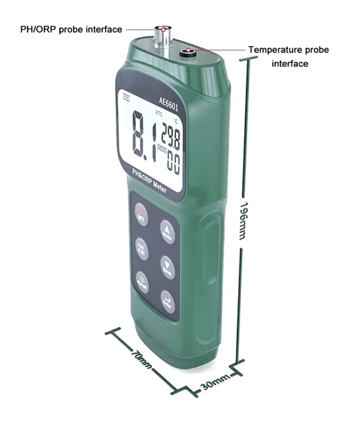 Portable ph meter size