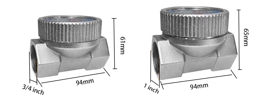 Waterproof turbine flow meter dimension